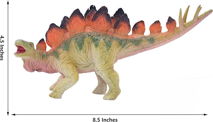 Gemini&Genius Stegosaurus Dinosaur World Action Figure, Dinosaur Toy Figurine, Party and Classroom Prize Supplies, Birthday Gift for Kids 3-12 Years Old