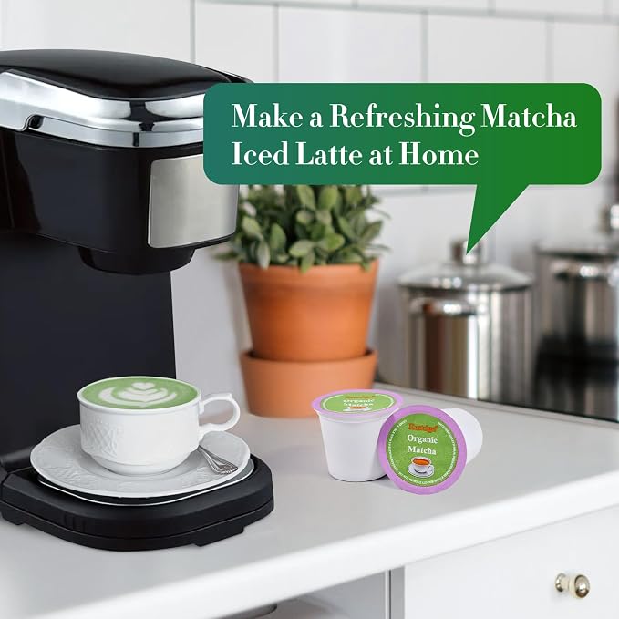 Eastsign Organic Matcha Green Tea K Cups for Keurig, 16 Count Matcha Tea Pods, Matcha Latte K Cups, Smooth Single-Serve Green Tea Pods for Hot or Iced Drinks