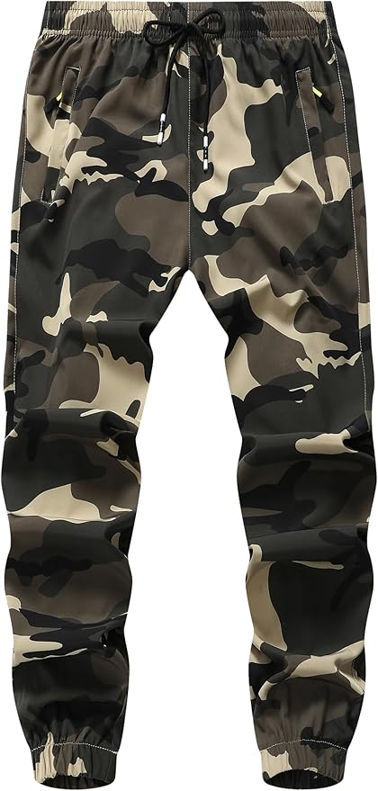 Boys Hiking Joggers Pants Outdoor Youth Quick Dry Lightweight Athletic with Zipper Pockets