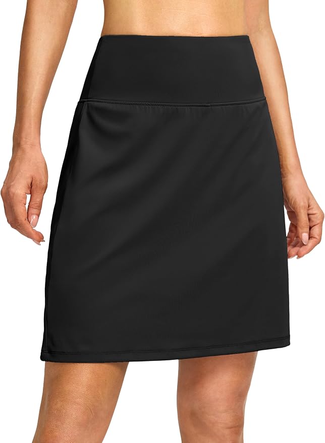 G Gradual 19" Skorts for Woman with Pockets High Waist Golf Skirt | Lightweight, Stretchy, Breathable, Tummy Control, Built-in Shorts, Athletic, Tennis, Pickleball, Casual Summer