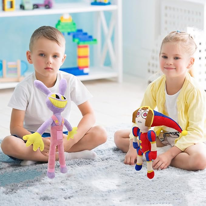 The Amazing Digital Circus Plush,4pcs Pomni Plushies Toy Gift, Cute Stuffed Figure Doll for Kids and Adults, Birthday Halloween Christmas Choice for Boys Girls
