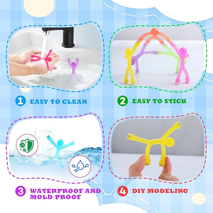 LOVIMAG 24Pcs Fridge Magnets Men, Cute Refrigerator Magnet Man, Fun Magnetic Toys Humanoid Magnet Toys for Kids, Colorful Magnetic People Magnets Adults for Locker, Transparent