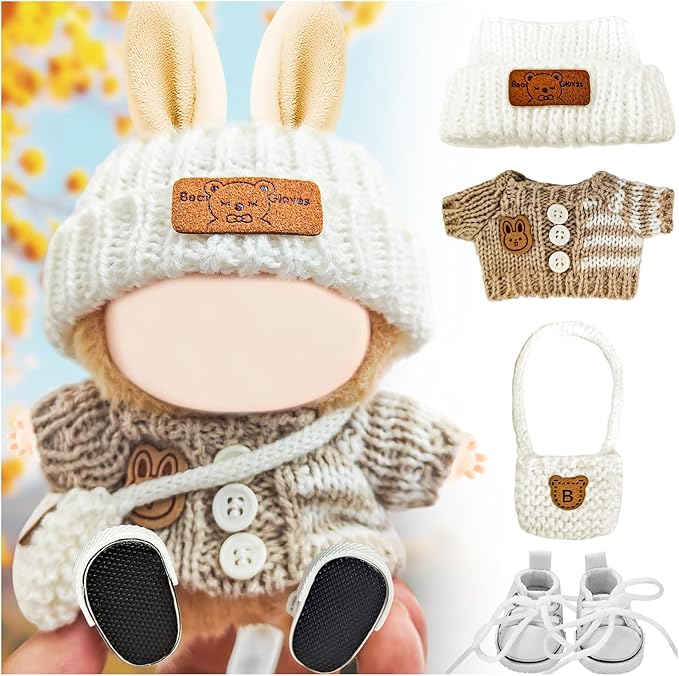 Cute Doll Clothes Outfit Blind Mystery Box Accessories Ropa Case Plush Toy Stuff Cart Seat Chair Glasses Hat Shoes Bed Blanket Car Dress Overalls Hoodie Pajamas Khaki
