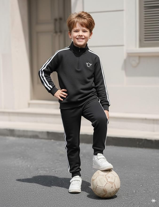 MIGU Boys Clothes for Boys Outfits Set Half-Zip Pullover Sweatshirt and Sweatpant 2pcs Boys Tracksuit