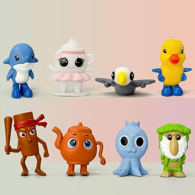 8Pcs Italian Brainrot Action Figures,Tralalero Travala Toy Set Tralalero Travala,Tung Tung Tung Sahur, Brr Brr Patapim - Brainrot fidget Toys,Decorations Gifts for Office Room Figurine Decor (8PCS-B)