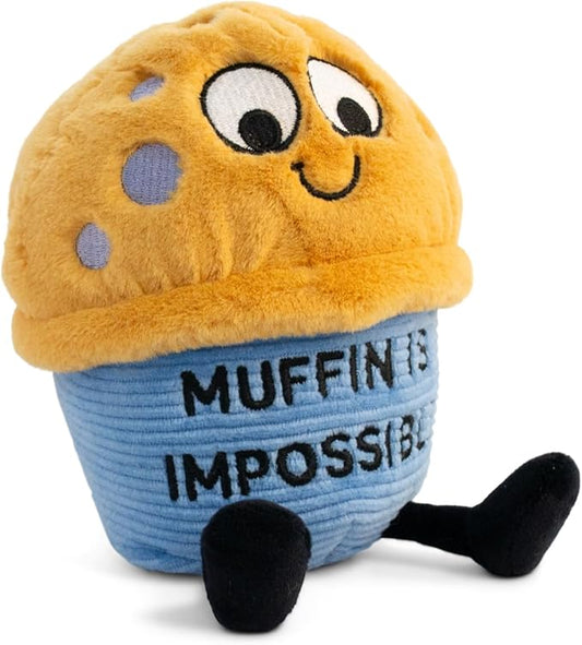 Muffin Plushie - Muffin is Impossible Cute Muffin Plush, Food Plushie Gift for Kids