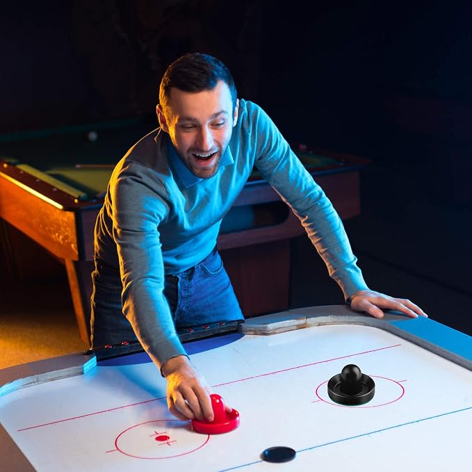 URATOT Air Hockey Accessories - Pushers, Pucks & Paddles (4 Pushers, 8 Red Pucks, 8 Green Pads)