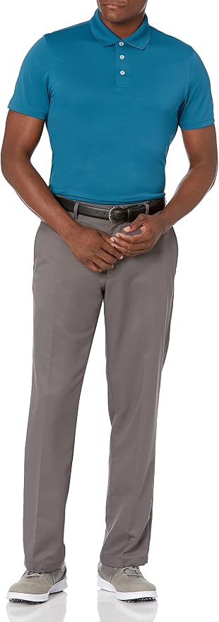 Amazon Essentials Men's Moisture Wicking Golf Polo Shirt, Short Sleeve, Slim-Fit, Quick-Dry, Active Wear