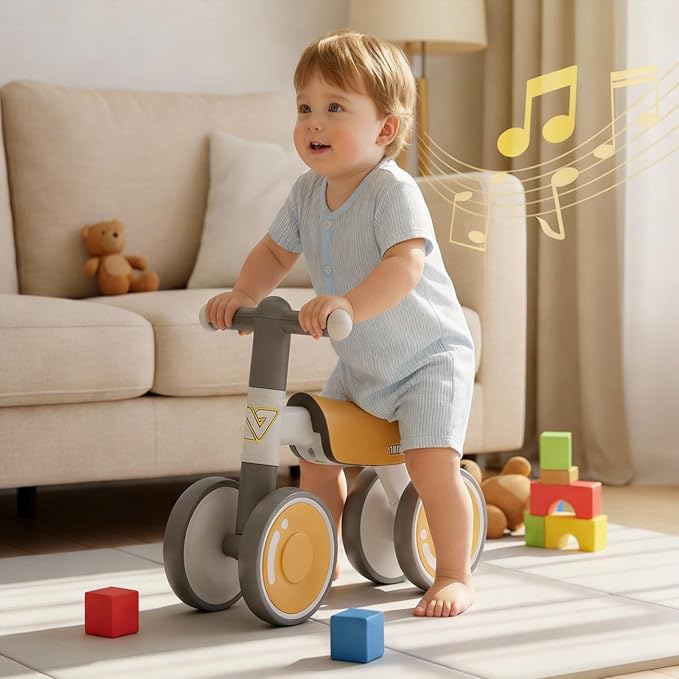WinHope Baby Balance Bike for 1 Year Old Boys Girls,12-36 Month Toddler Balance Bike with 4 Wheels,Toddler First Bike,Girls First Birthday Gifts
