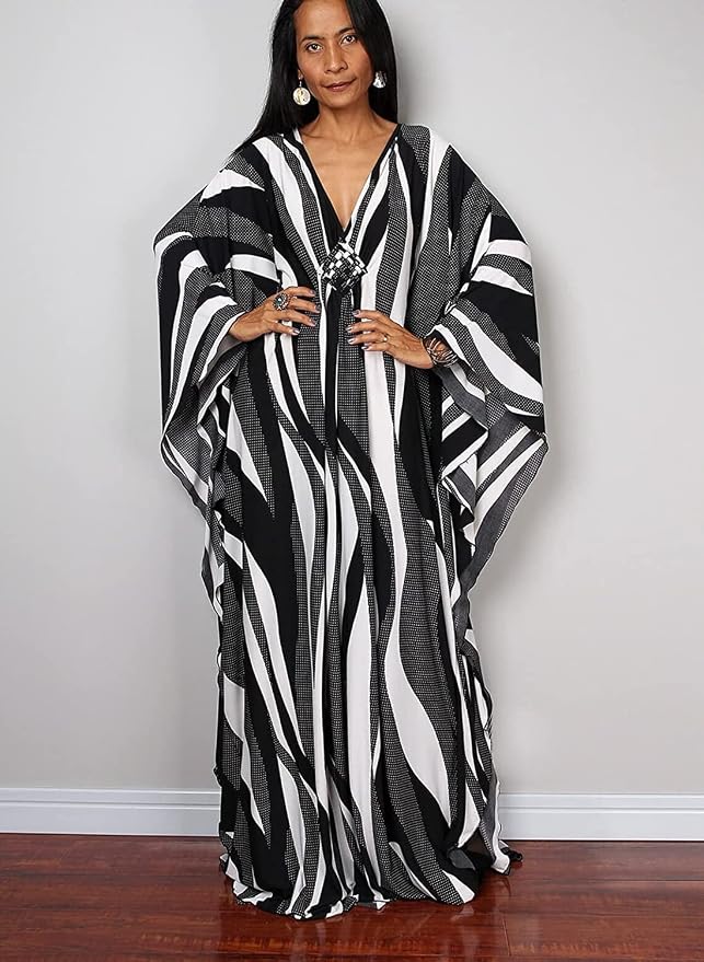 Venasha Womens Caftan Floral Print Kaftan Dress Short Sleeve Swimsuit Cover up Loungewear for Summer