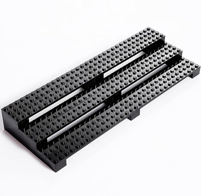 Minifigures Display Stand, for Lego Minifigure Display Case 3-Tier Mini Figure Shelves Compatible Action Figures Legos Lovers Gift, Black