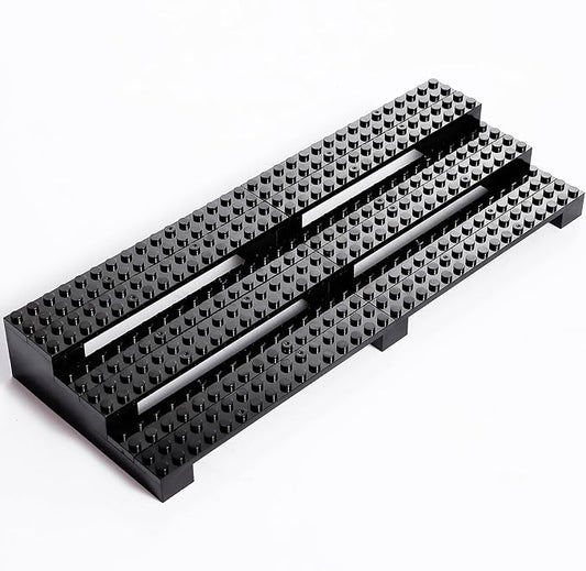 Minifigures Display Stand, for Lego Minifigure Display Case 3-Tier Mini Figure Shelves Compatible Action Figures Legos Lovers Gift, Black