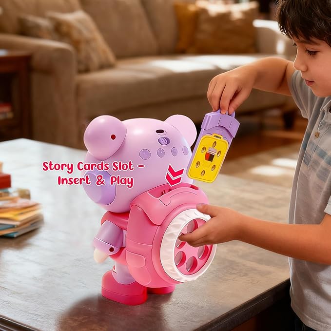 Story Projector for Kids – Bedtime Storytelling Projector with Clear Images & Adjustable Sound,Durable Early Learning Storybook Toy, Soft Night Light, Birthday Gifts for Boys & Girls Ages 2–6