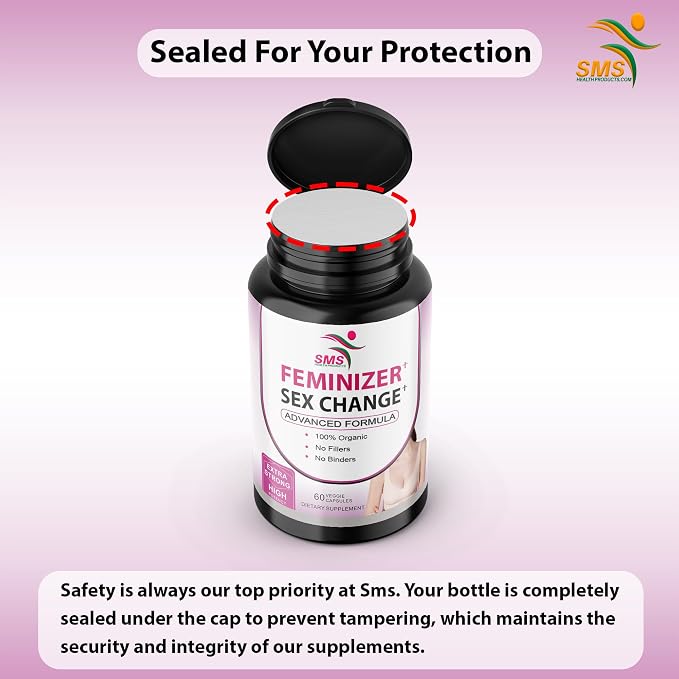 Feminizer Sex Change Capsules Pueraria Mirifica Potent Estrogen Hormone Complex for Trans Women - Breasts Booty Hair Skin Nails - Transgender Ladyboy Queer LGBT - No Fillers