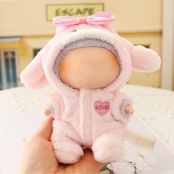 Designer Clothes for Dolls Accessories15cm /17cm Doll Clothing Set Replacement Pink Outfit 5Pcs Set (Premium Design-Pink 2)