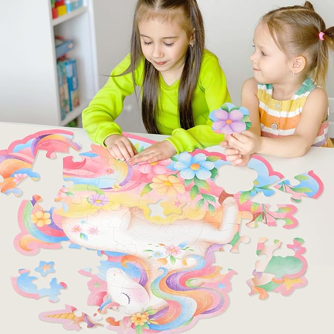 Unicorn Floor Puzzle - 48 Large Pieces, Ideal as Unicorn Party Decorations & Magical Gifts for Girls