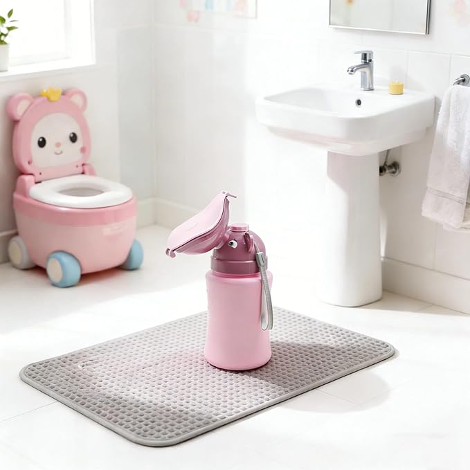 Portable Potty for Toddler Travel-Leak-Proof & Easy Clean Potty Seat for Car Road Trips, Camping, Park, Beach, Outdoor Adventures - Non-Slip Base, Compact Foldable Design for Boys Girls