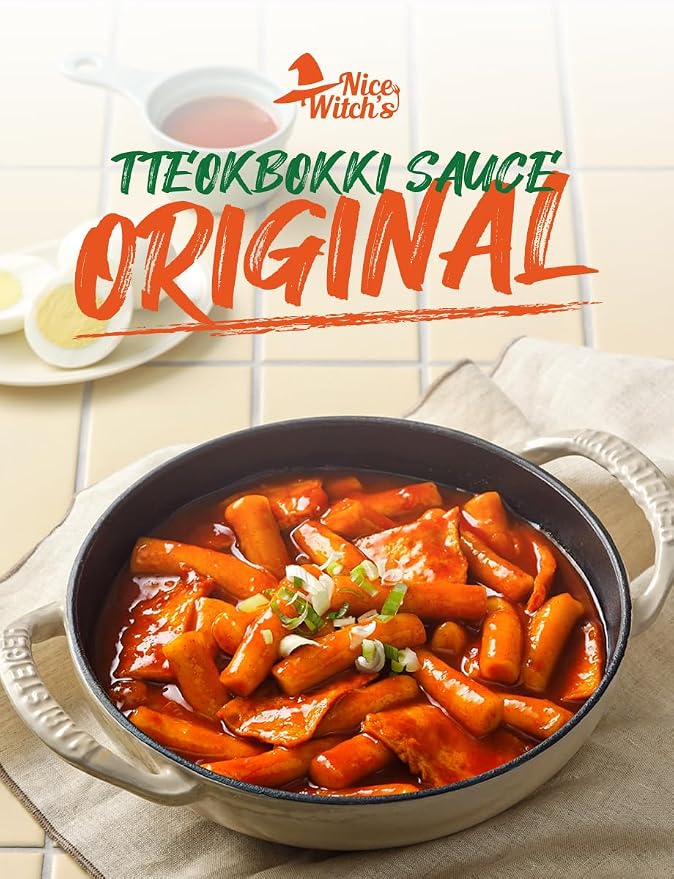 Nice Witch's Secret Recipe Korean Mild Tteokbokki Powder Sauce 12 servings – Perfect for Sweet and Spicy Rice Cake Dishes, Easy and Quick to Make, 10.6 oz (300g) / 오리지널 떡볶이 소스