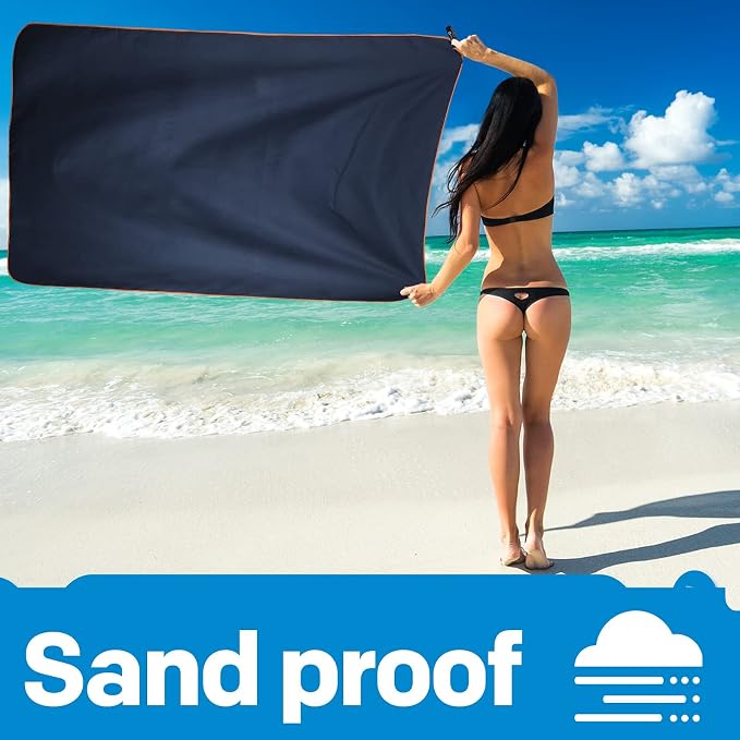 HOEAAS 2 Pack Microfiber Camping Towels, Quick Dry Towel, Super Absorbent Ultra Compact Travel Towel Soft Lightweight Sports Towel for Sweat Fast Drying Towels for Pool,Gym,Hiking,Backpacking,Fitness