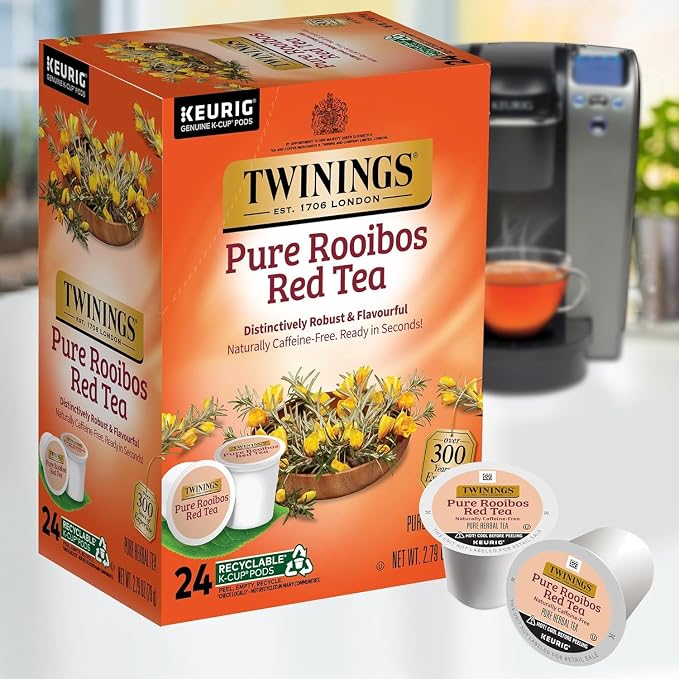 Twinings of London Pure Rooibos Herbal Tea K-Cups for Keurig®, 24 count (Pack of 4)