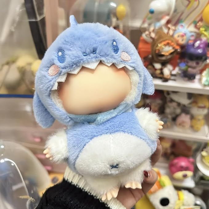 Clothes Fit for 17CM Doll, Fashion Doll Clothes Outfit Set Cute Theme Designer Toys Dress Accessories for Collector Fans Display (3D Blue Shark)