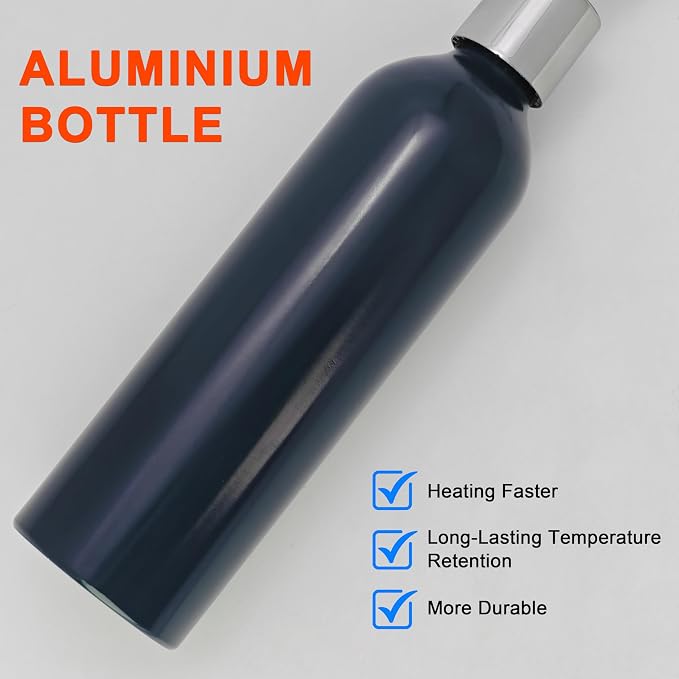 Elitzia ETAW02S ETAW03 Massage Oil Warmer Use Metal Pump Bottle Dispenser 1 Pack 8.45oz/250ml Portable Cylinder Massage Oil Gel Lotion Pump Durable Refillable Containers (Aluminum Oxide Bottle)