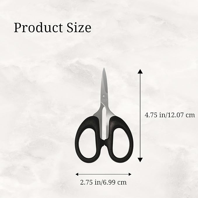 2 Pack All Purpose Edge Scissors, Perfect for Cutting, Crafting, Paper, Herbs, and More, 4.75 Inch, Black