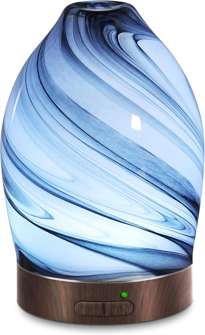 Essential Oil Diffuser Diffuser -Aromatherapy Diffuser for Essential Oils with Timer and 7 Colors LED Light Ultrasonic Diffuser with Auto Shut-Off, Home Office Decor&Gift（Storm Cloud）