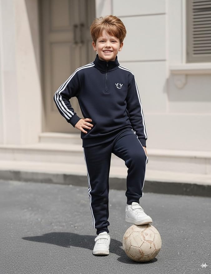 MIGU Boys Clothes for Boys Outfits Set Half-Zip Pullover Sweatshirt and Sweatpant 2pcs Boys Tracksuit