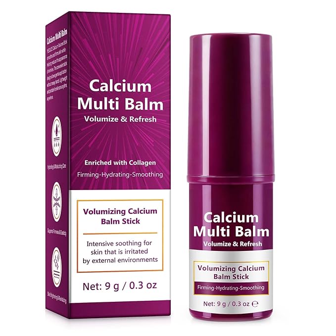 Calcium Multi Balm Stick, Plant-Based Collagen & Peptide Complex Stick, All-in-One Moisturizing Balm for Face, Eyes, Neck, Visibly Reduces Wrinkles, Boosts Hydration, 0.3 Oz