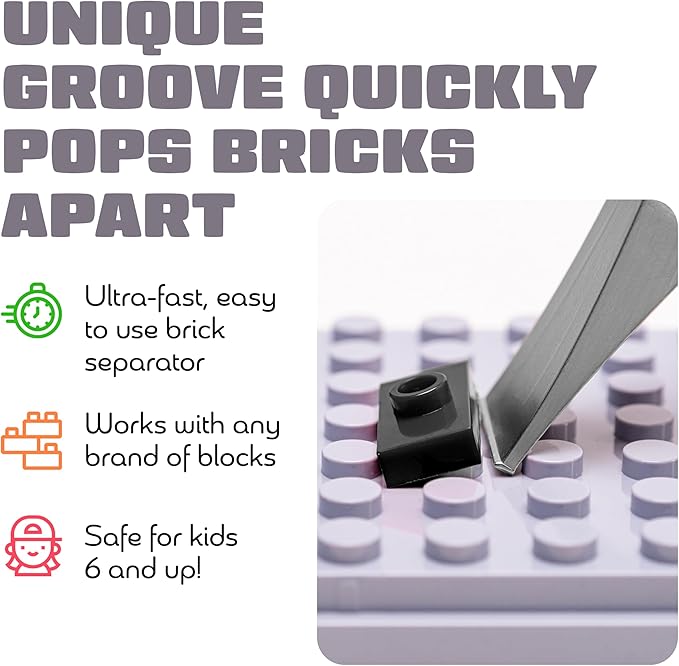 World's Fastest Brick Separator - Efficient Remover for Kids & Adults - Ages 6+