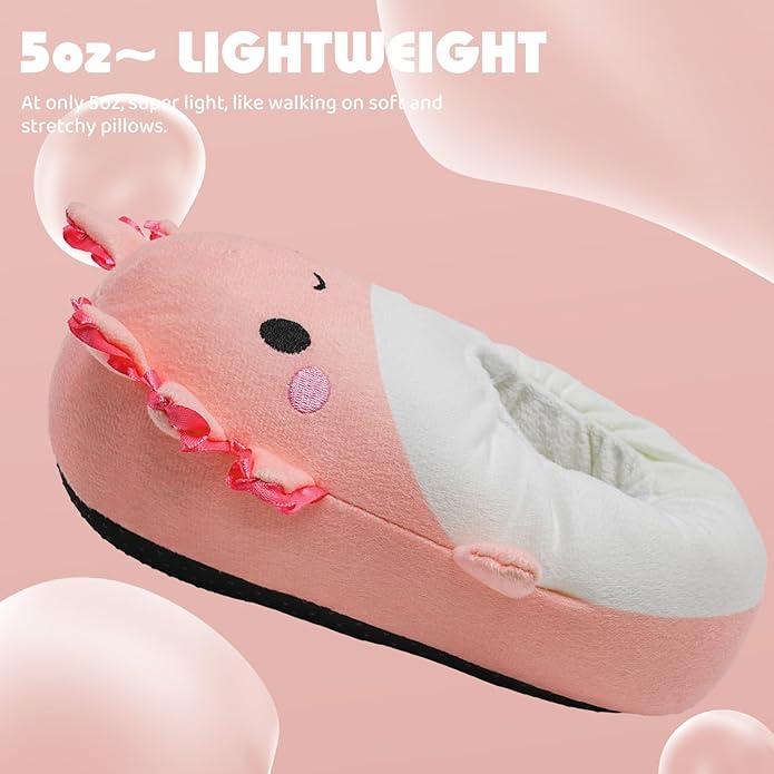 IceUnicorn Toddler Slippers Kids Cute Funny Animal House Shoes Girls Boys Christmas Fluffy Bedroom Indoor Slipper, Cat, Bunny, Unicorn, Axolotl, Fox
