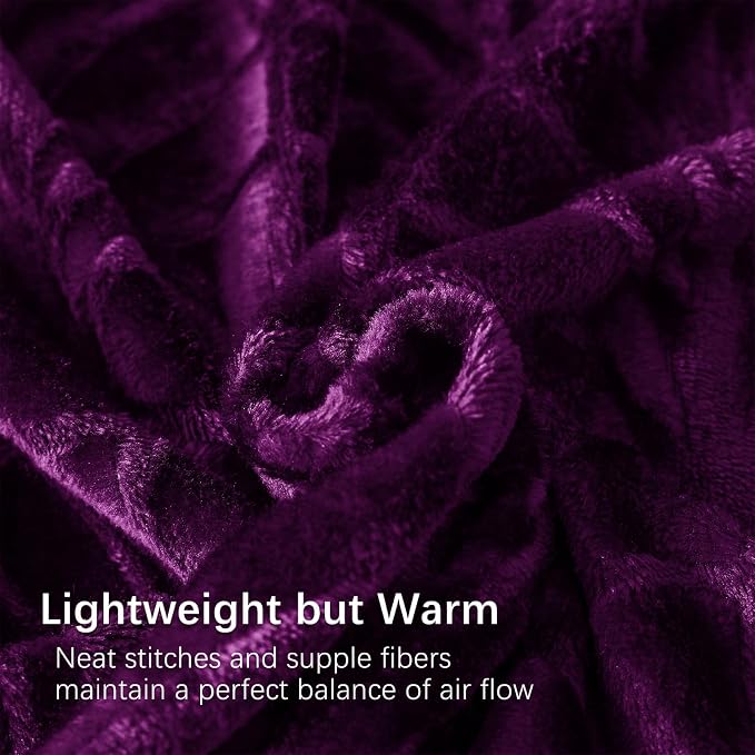 Whale Flotilla Soft Flannel Fleece Twin XL Size Blanket for Bed, Purple | 90"x66" Cozy Lightweight Breathable Coverlet, Plush Fluffy Bedspread, Vintage Pattern Decorative Blanket for Dorm, All Season