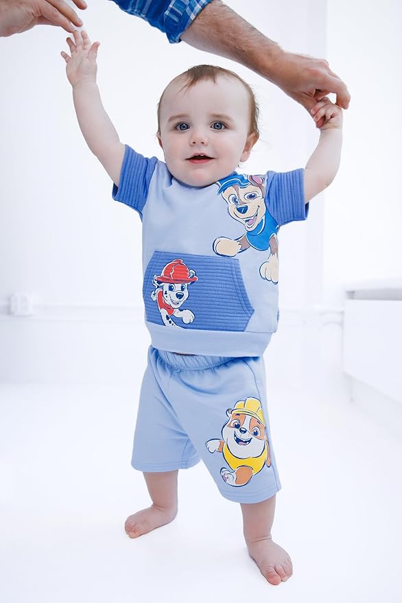 Paw Patrol Pullover Hoodie and French Terry Shorts Newborn to Little Kid Sizes (Newborn - 5)