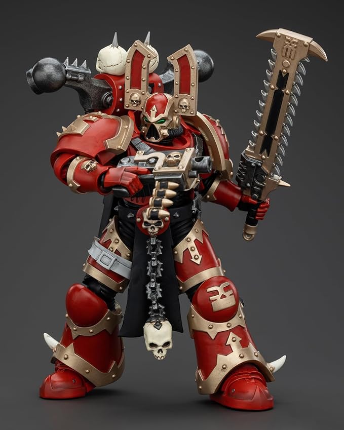 Pipigirl JoyToy GW 40K Genuine License 1:18 Action Figure, World Eaters Khorne 6, 4.96 inch Collectible Action Figures Sets