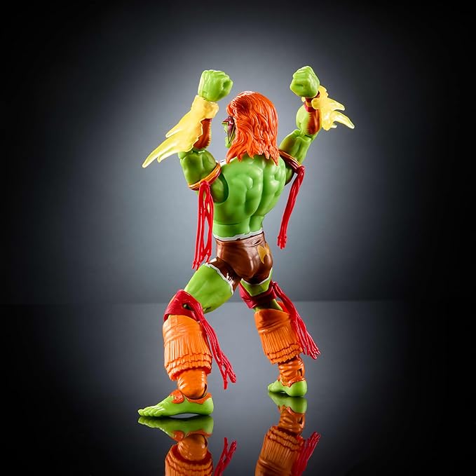 WWE Mattel x Street Fighter Ultimate Warrior As Blanka Action Figure, 6-inch Elite Collectible Wrestling Series Mashup, Highly Articulated with Accessories, Ages 8+, JLD78