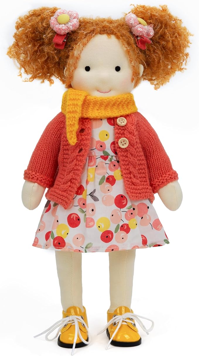 Waldorf Doll - Handmade Rag Doll Plush Toy for Kids - Personalized Collectors Item with Beautiful Present Box - Hrabinella 12"