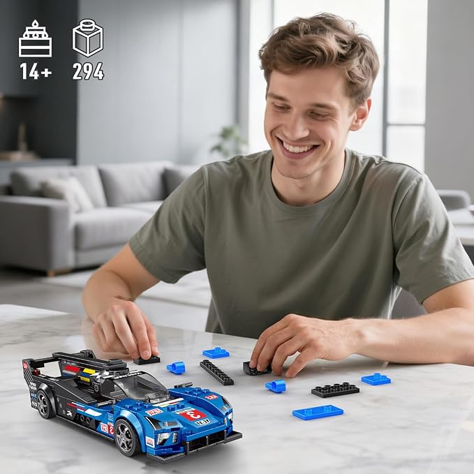 HIGH GODO Speed Racing Car Building Set, Super Car Model Kit, Collectible Cars Construction Toys Gifts for Adults and Teens Age 14+ (294 Pieces)