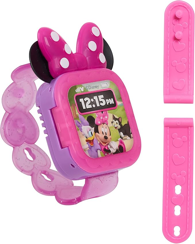 Disney Junior Minnie Mouse Play Smart Watch with Lights and Sounds, 3-pieces, Pretend Play, Kids Toys for Ages 3 Up by Just Play
