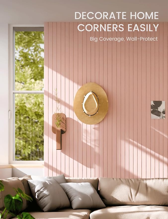 Fluxynara 48" x 36" Large Felt Bulletin Board, Pink | 12 Pack Cork Board Alternative with 60 Safe Adhesive Tabs, Pin Boards for Wall Decor, Home, Office, Classroom,Dorm