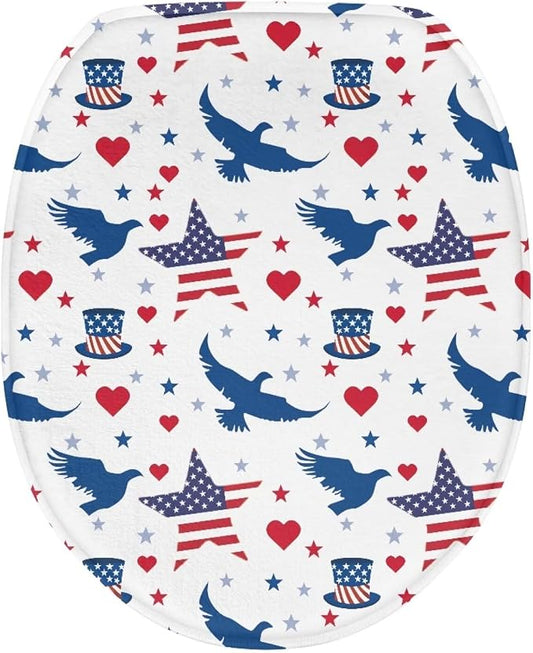 Star Toilet Seat Cover, Comfortable and Dustproof Toilet Lid Cover, Machine Washable and Reusable Toilet Lid Cover