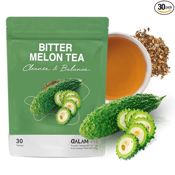 DALAMHARI Korean Bitter Melon Tea Bags 30T-Cerasee Tea Blood Sugar Balance | Cerasee Tea Leaves Karela Ampalaya Momordica Charantia Blood Sugar Cutting Control Glucose Korean Bitter Melon Cold Brew Iced