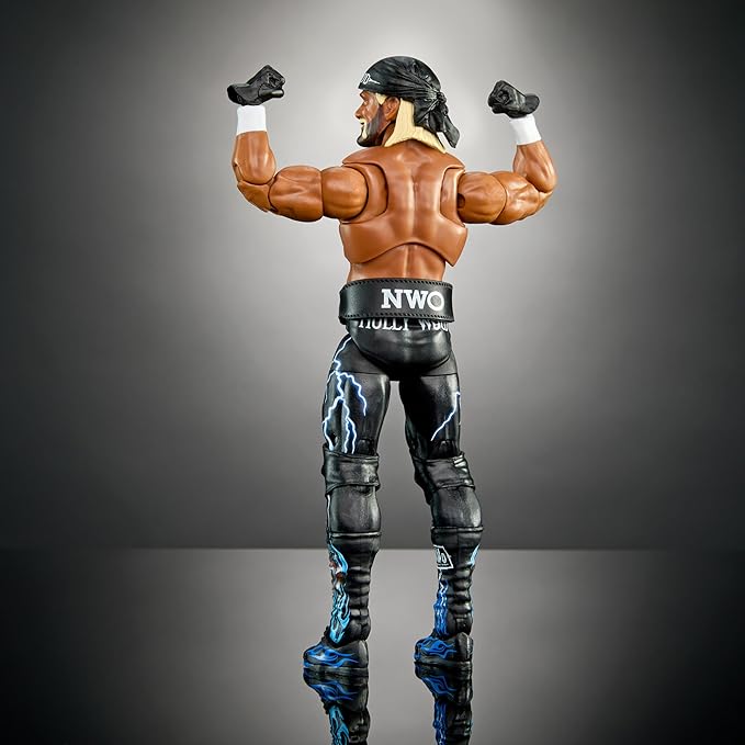Mattel WWE Ultimate Edition Action Figure & Accessories Set, “Hollywood” Hulk Hogan 6-inch Collectible with 30 Articulation Points, Swappable Pieces & Entrance Gear