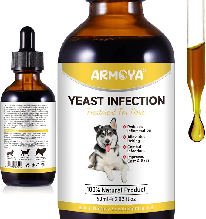 Natural Yeast Infection Treatment for Dogs - Helps to Support Itch Relief - Inflammation Relief & More - Dog Yeast Infection Treatment - Dog Ear Infection Treatment - Dog Allergy | 2 Oz