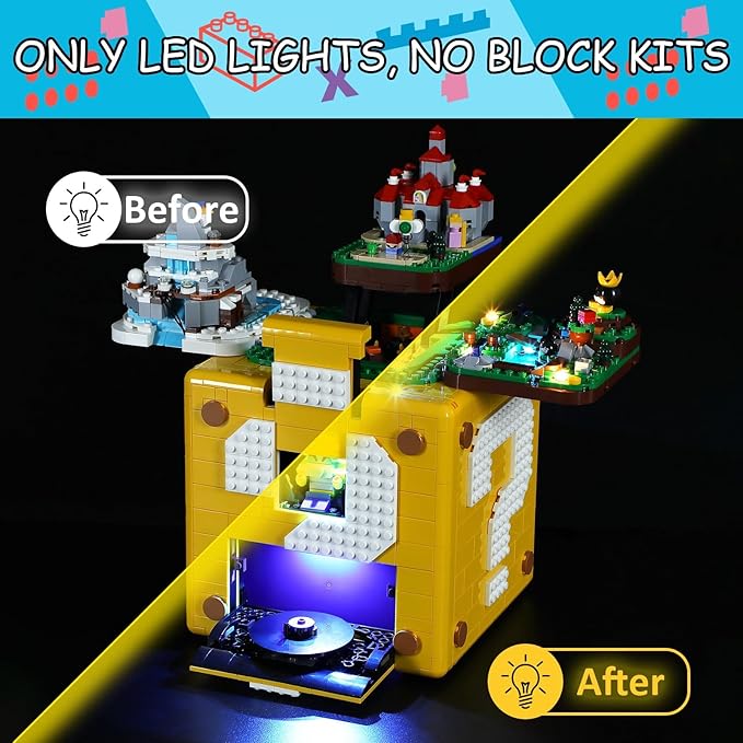 Light Kit for Lego 71395 Question Mark Building Set, Compatible with Lego 71395 Building Blocks Model(Not Include Blocks Set)