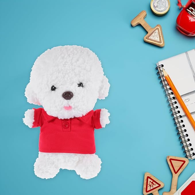 TOYANDONA Plush Bear Clothes Red Shirt Doll Accessories Soft Tiny Clothes for Stuffed Animals 6 Inch Replacement Outfit for Bear Plush Toys