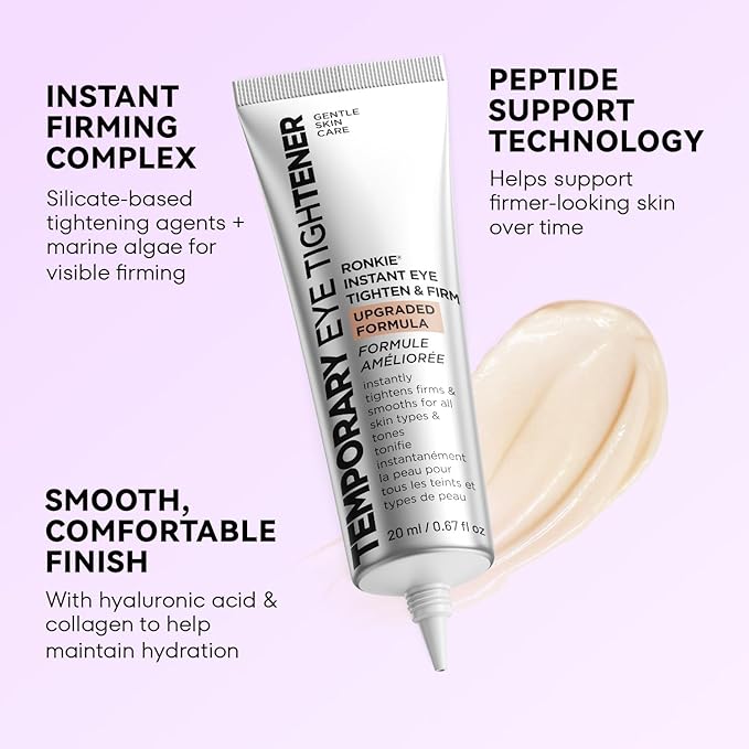 RONKIE Instant Firm Eye Tightener: Upgraded Formula for Women Helps Reduce Eye Bags Puffiness and Wrinkles in 3-5 Minutes When Time Matters 0.67 oz