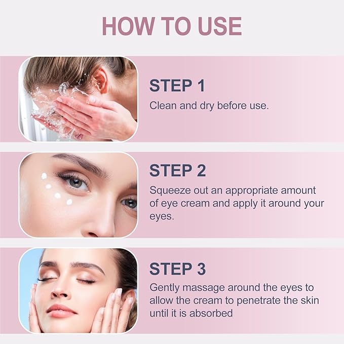 Temporary Tightener Eye Cream-Instantly Reduces Under- Bags, Dark Circles & Wrinkles, Anti-Aging with Retinol&Hyaluronic Acid, Under Eye Creams Suit Women Men Firm Smooth firming Non-Greasy- corrector