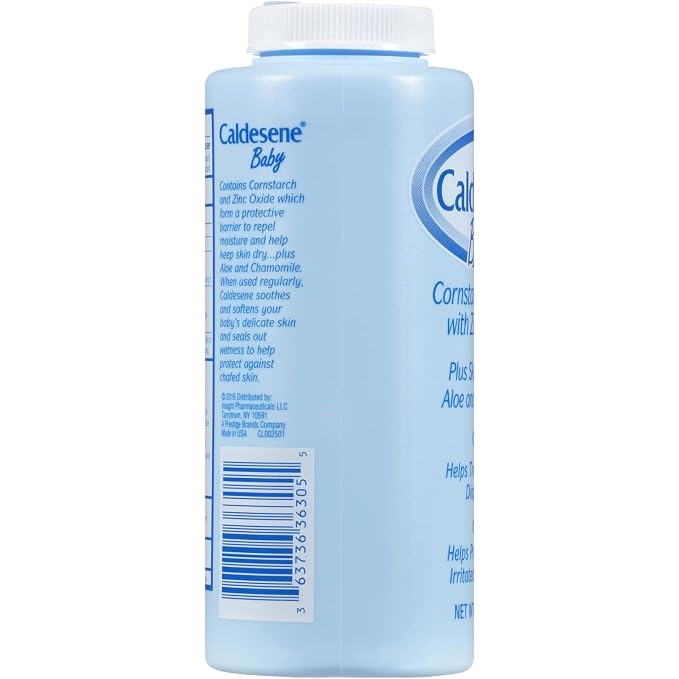 Caldesene Baby Cornstarch Powder With Zinc Oxide 5 oz (Pack of 12)