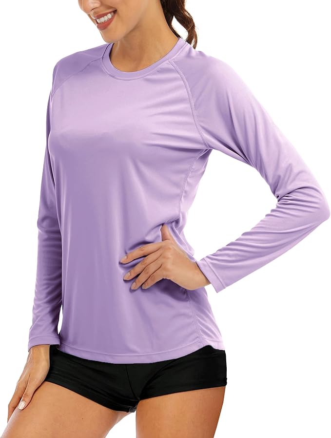 MAGCOMSEN Women's Long Sleeve Shirts UPF 50+ Sun Protection Shirts for Hiking Fishing Workout Rash Guard